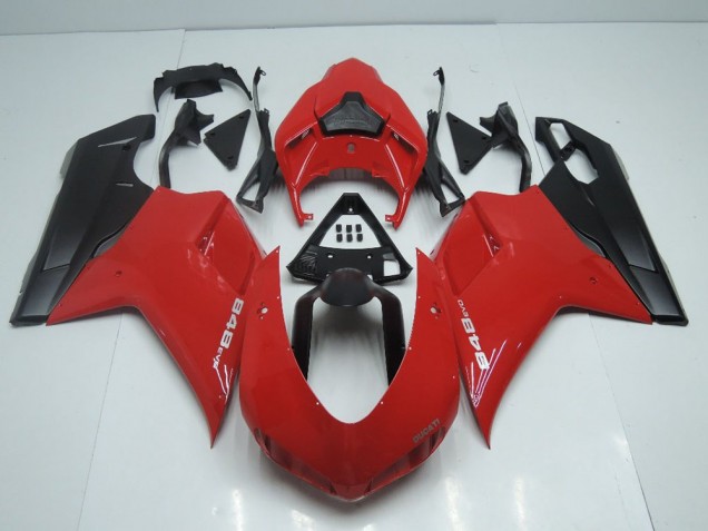 Ducati 848 1098 1198 2007-2014 - OEM Stil Rot mit Matt Schwarz Seite Ducati 848 1098 1198 2007-2014 - OEM Stil Rot mit Matt Schwarz Seite