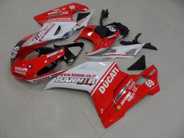 Ducati 848 1098 1198 2007-2014 - Orange Banner 69 Ducati 848 1098 1198 2007-2014 - Orange Banner 69