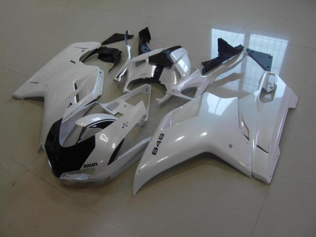 Ducati 848 1098 1198 2007-2014 - Perl Weiß Schwarz gestreift