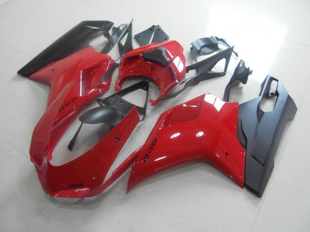 Ducati 848 1098 1198 2007-2014 - Rot Schwarz Ducati 848 1098 1198 2007-2014 - Rot Schwarz