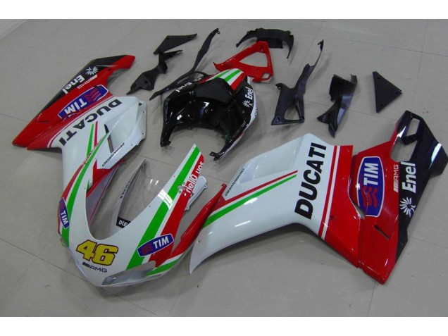 Ducati 848 1098 1198 2007-2014 - Rot Weiß Gelb 46 Ducati 848 1098 1198 2007-2014 - Rot Weiß Gelb 46