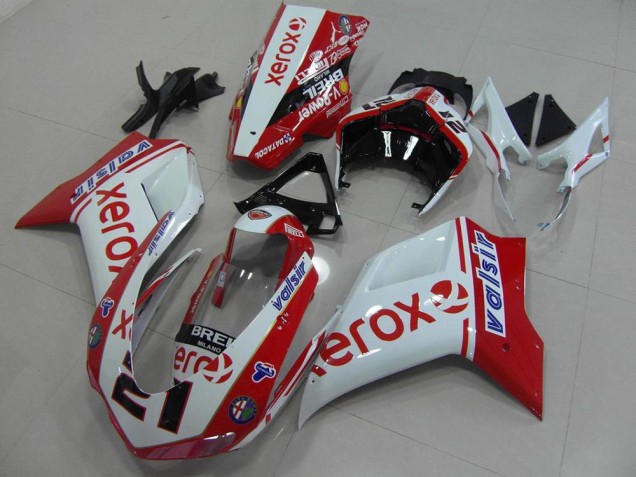 Ducati 848 1098 1198 2007-2014 - Weiß Rot Xerox Ducati 848 1098 1198 2007-2014 - Weiß Rot Xerox