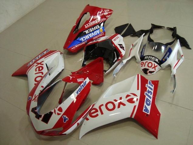 Ducati 848 1098 1198 2007-2014 - Weiß Rot Xerox Ducati 848 1098 1198 2007-2014 - Weiß Rot Xerox
