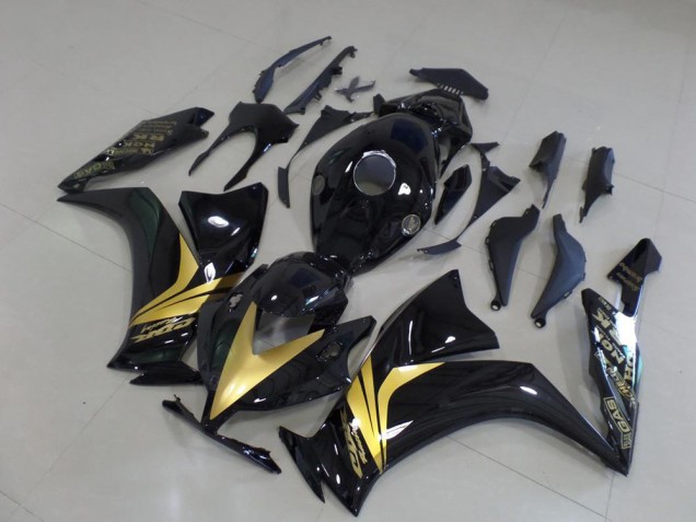 Honda CBR 1000 RR 2012-2016 - Glänzend Schwarz Gold Aufkleber Honda CBR 1000 RR 2012-2016 - Glänzend Schwarz Gold Aufkleber