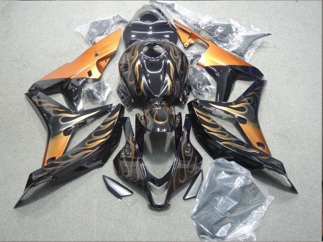 Honda CBR 600 RR 2007-2008 - Schwarz Orange Flamme Honda CBR 600 RR 2007-2008 - Schwarz Orange Flamme