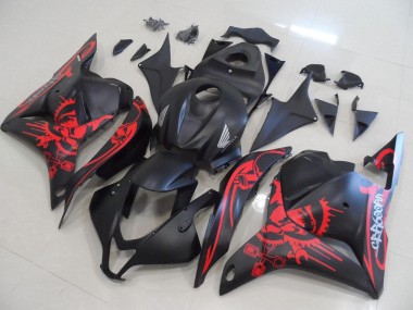 Honda CBR 600 RR 2009-2012 - Matt Schwarz mit rotem Totenkopf