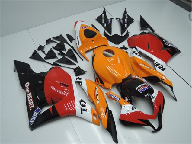 Honda CBR 600 RR 2009-2012 - Orange Rot Schwarz Repsol Honda CBR 600 RR 2009-2012 - Orange Rot Schwarz Repsol