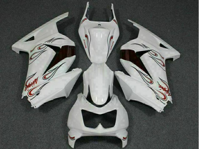 Kawasaki EX250 2008-2012 - Weiß Rot Kawasaki EX250 2008-2012 - Weiß Rot