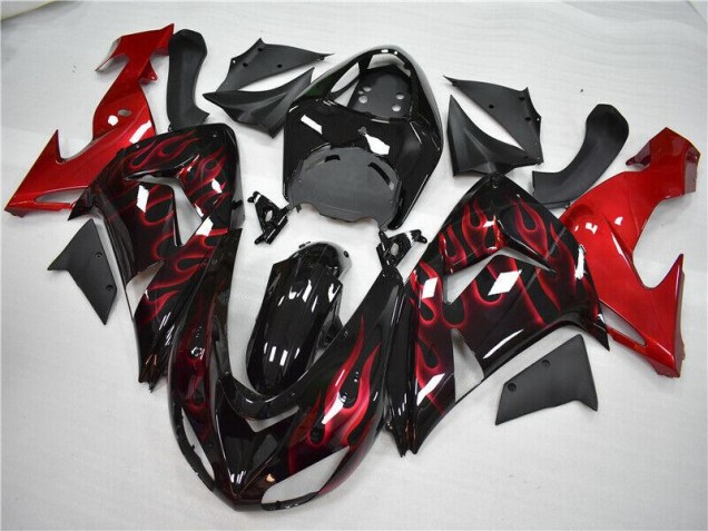 Kawasaki ZX10R 2006-2007 - Rot Flamme Kawasaki ZX10R 2006-2007 - Rot Flamme