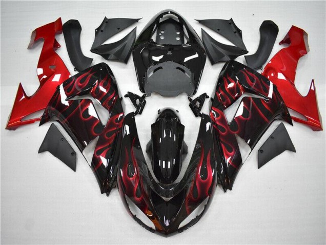 Kawasaki ZX10R 2006-2007 - Rot Flamme Kawasaki ZX10R 2006-2007 - Rot Flamme