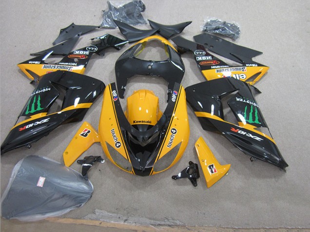Kawasaki ZX10R 2006-2007 - Schwarz Gelb Touch4 Monster Kawasaki ZX10R 2006-2007 - Schwarz Gelb Touch4 Monster