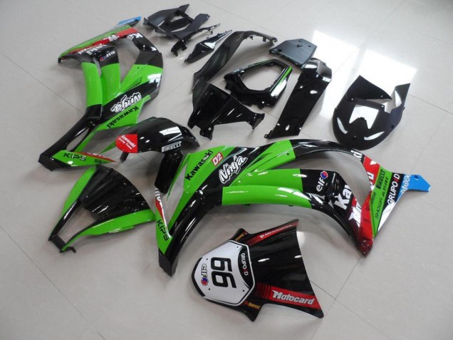 Kawasaki ZX10R 2011-2015 - Grün Schwarz mit Nummer 66 Kawasaki ZX10R 2011-2015 - Grün Schwarz mit Nummer 66