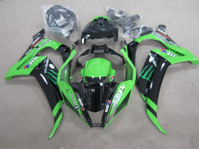 Kawasaki ZX10R 2011-2015 - Schwarz Grün Touch4 Monster Kawasaki ZX10R 2011-2015 - Schwarz Grün Touch4 Monster