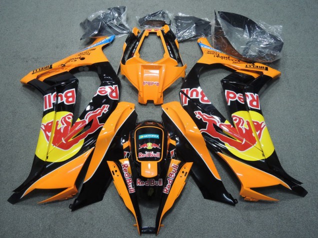 Kawasaki ZX10R 2011-2015 - Schwarz Orange Rot Bull Kawasaki ZX10R 2011-2015 - Schwarz Orange Rot Bull