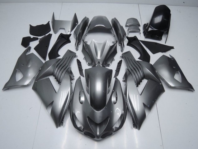 Kawasaki ZX14R ZZR 1400 2006-2011 - Glänzend Grau Kawasaki ZX14R ZZR 1400 2006-2011 - Glänzend Grau