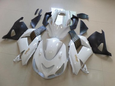 Kawasaki ZX14R ZZR 1400 2006-2011 - Weiß Und Matt Schwarz