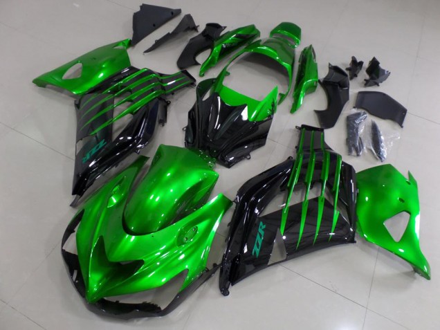 Kawasaki ZX14R ZZR 1400 2012-2021 - Candy Grün und Schwarz Kawasaki ZX14R ZZR 1400 2012-2021 - Candy Grün und Schwarz