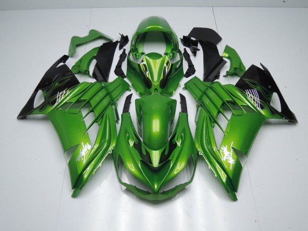 Kawasaki ZX14R ZZR 1400 2012-2021 - Grüne Flamme Kawasaki ZX14R ZZR 1400 2012-2021 - Grüne Flamme