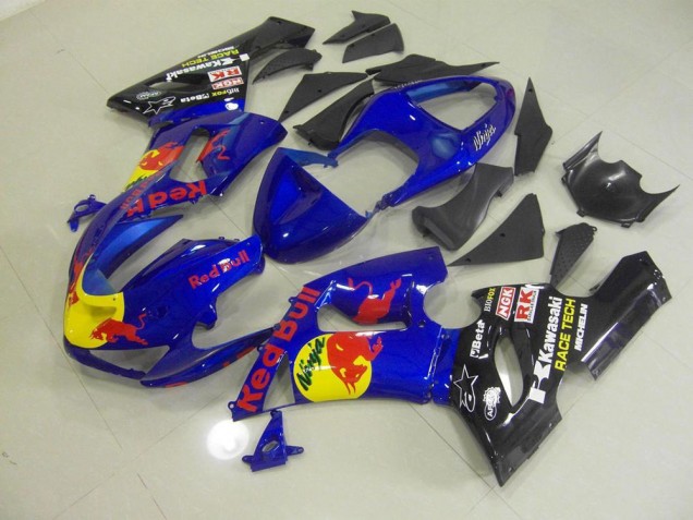 Kawasaki ZX6R 2005-2006 - Blau Rot Bull Kawasaki ZX6R 2005-2006 - Blau Rot Bull