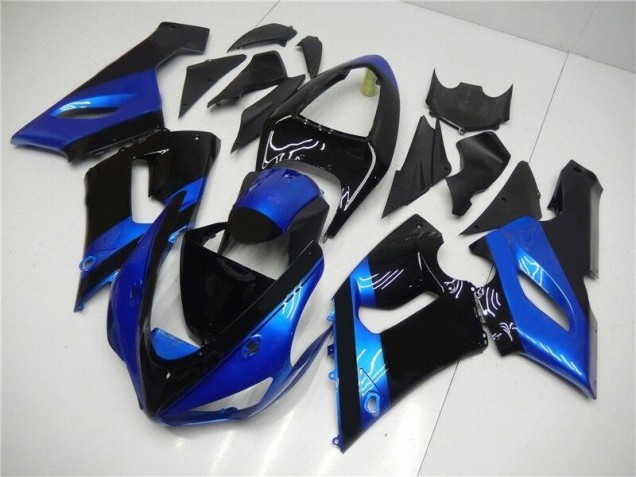 Kawasaki ZX6R 2005-2006 - Blau Schwarz