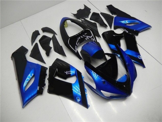 Kawasaki ZX6R 2005-2006 - Blau Schwarz