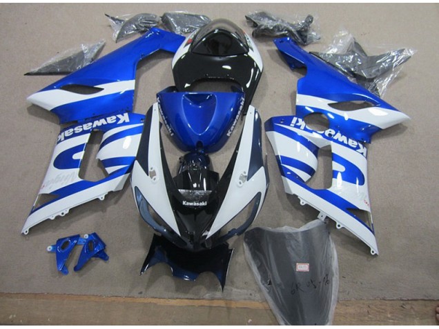 Kawasaki ZX6R 2005-2006 - Blau Weiß Kawasaki ZX6R 2005-2006 - Blau Weiß