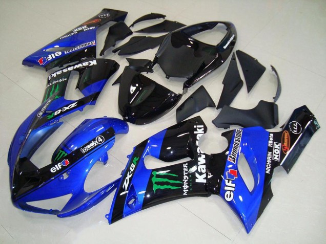 Kawasaki ZX6R 2005-2006 - Bonbon blau Monster Kawasaki ZX6R 2005-2006 - Bonbon blau Monster