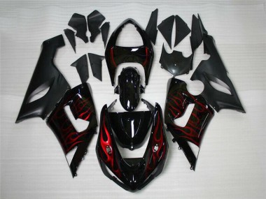 Kawasaki ZX6R 2005-2006 - Rot Schwarz