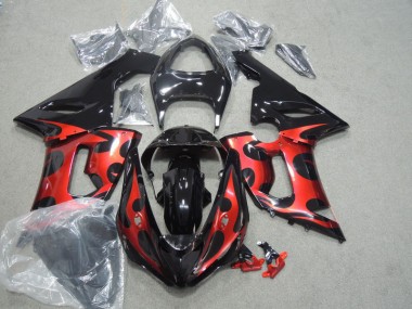 Kawasaki ZX6R 2005-2006 - Schwarz Rot