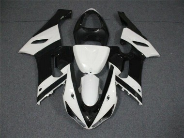 Kawasaki ZX6R 2005-2006 - Schwarz Weiß