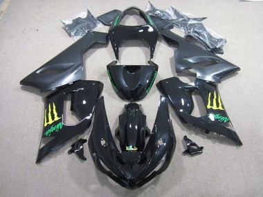 Kawasaki ZX6R 2005-2006 - Schwarzer Grün Ninja