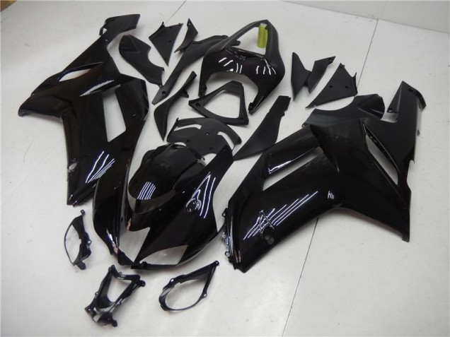 Kawasaki ZX6R 2007-2008 - Glänzend Schwarz Kawasaki ZX6R 2007-2008 - Glänzend Schwarz