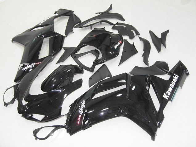 Kawasaki ZX6R 2007-2008 - Glänzend Schwarz