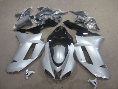 Kawasaki ZX6R 2007-2008 - Silber Schwarz