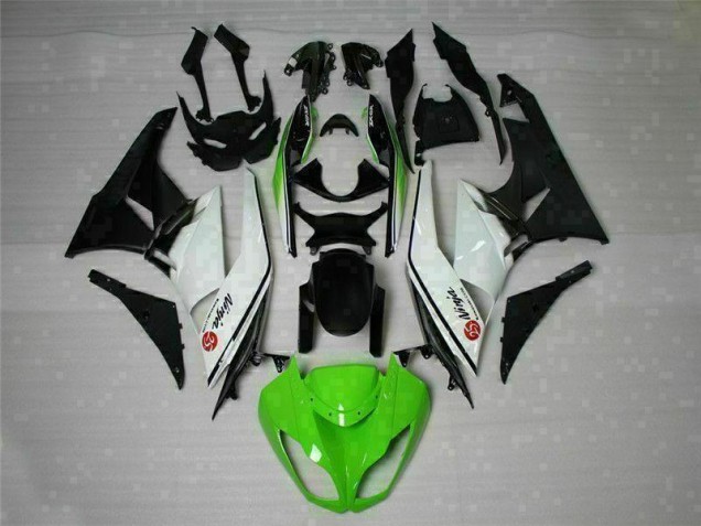 Kawasaki ZX6R 2009-2012 - Grün Schwarz Weiß 25 Kawasaki ZX6R 2009-2012 - Grün Schwarz Weiß 25