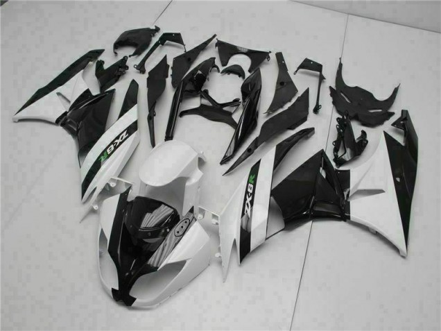 Kawasaki ZX6R 2009-2012 - Schwarz Weiß Kawasaki ZX6R 2009-2012 - Schwarz Weiß