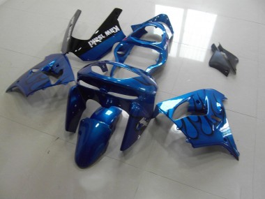 Kawasaki ZX9R 1998-1999 - Blau schwarze Flamme