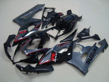 Suzuki GSXR 1000 K5 2005-2006 - Schwarz Rote Aufkleber