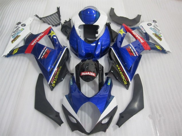 Suzuki GSXR 1000 K7 2007-2008 - Blau Schwarz Rockstar