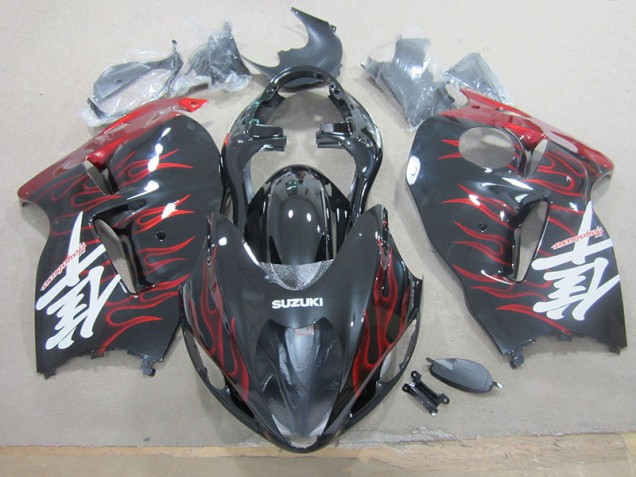 Suzuki GSXR 1300 Hayabusa 1996-2007 - Schwarz rote Flamme Suzuki GSXR 1300 Hayabusa 1996-2007 - Schwarz rote Flamme