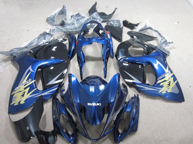 Suzuki GSXR 1300 Hayabusa 2008-2019 - Blau Weiß Gold Aufkleber