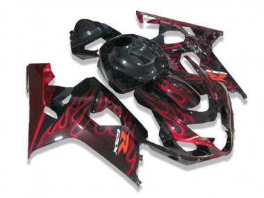Suzuki GSXR 600 / 750 K4 2004-2005 - Schwarz rote Flammen