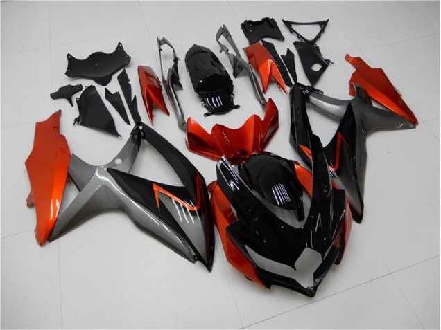 Suzuki GSXR 600 / 750 K8 2008-2010 - Schwarz Orange Grau Suzuki GSXR 600 / 750 K8 2008-2010 - Schwarz Orange Grau