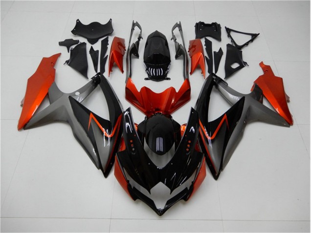 Suzuki GSXR 600 / 750 K8 2008-2010 - Schwarz Orange Grau Suzuki GSXR 600 / 750 K8 2008-2010 - Schwarz Orange Grau