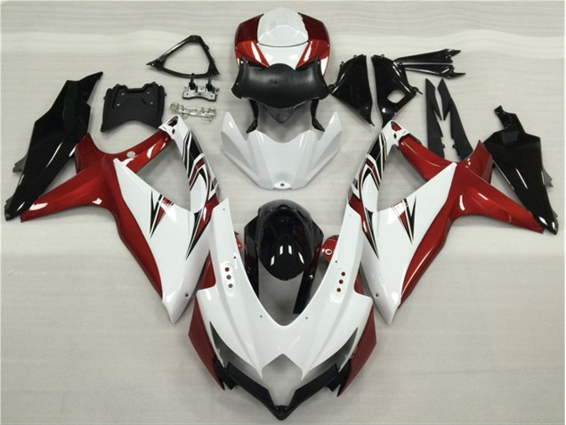 Suzuki GSXR 600 / 750 K8 2008-2010 - Weiß Rot Schwarz Suzuki GSXR 600 / 750 K8 2008-2010 - Weiß Rot Schwarz