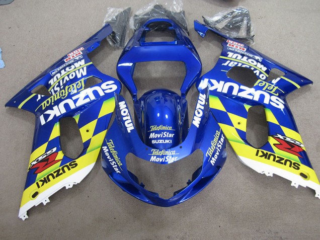 Suzuki GSXR 600 K1 K2 K3 2001-2003 - Blau Gelb Telefonia Movistar Suzuki GSXR 600 K1 K2 K3 2001-2003 - Blau Gelb Telefonia Movistar