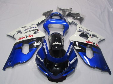 Suzuki GSXR 600 K1 K2 K3 2001-2003 - Blau Weiß Motul