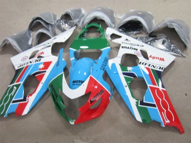 Suzuki GSXR 600 K1 K2 K3 2001-2003 - BlauGrün Weiß Motul