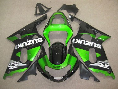 Suzuki GSXR 600 K1 K2 K3 2001-2003 - Schwarz Grün