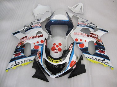 Suzuki GSXR 600 K1 K2 K3 2001-2003 - Weiß Blau Dunkel Hund